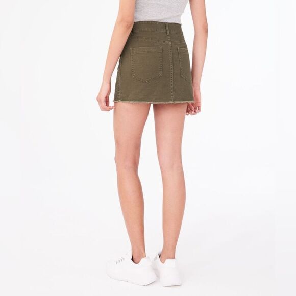 NWT Aeropostale Khaki Green button up jean skirt still with tags size 4 - Picture 3 of 6